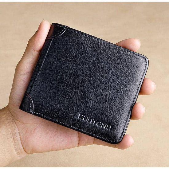 Men’s Horizontal Trifold Leather RFID Wallet - DOROCHEY