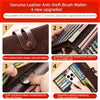 Mens RFID Leather Wallet Long Clutch - DOROCHEY