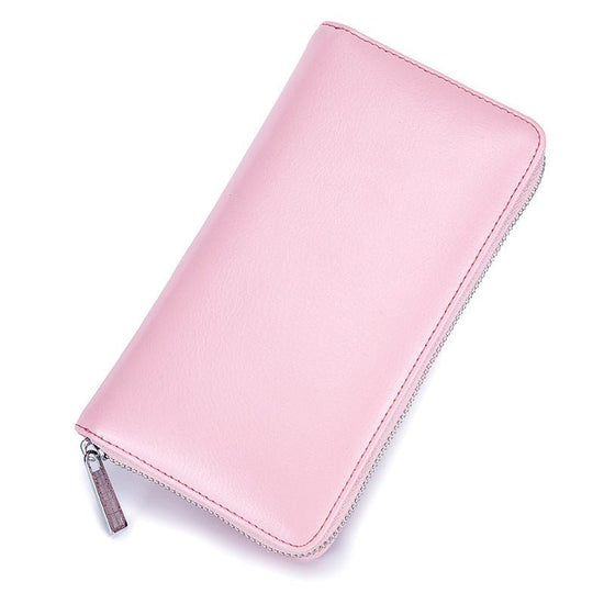 RFID Leather Accordion Long Wallet - DOROCHEY