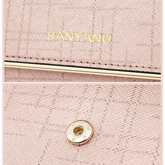 RFID Leather Trifold Wallet for Women - DOROCHEY