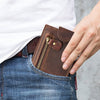Vintage Crazy Horse Leather Bifold Wallet - DOROCHEY