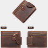 Vintage Crazy Horse Leather Bifold Wallet - DOROCHEY